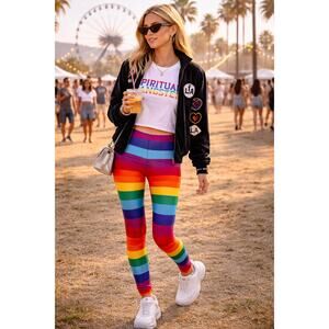 Pride Outfit Bundle Spiritual Gangster Rainbow Leggings Juicy Couture Hoodie Set